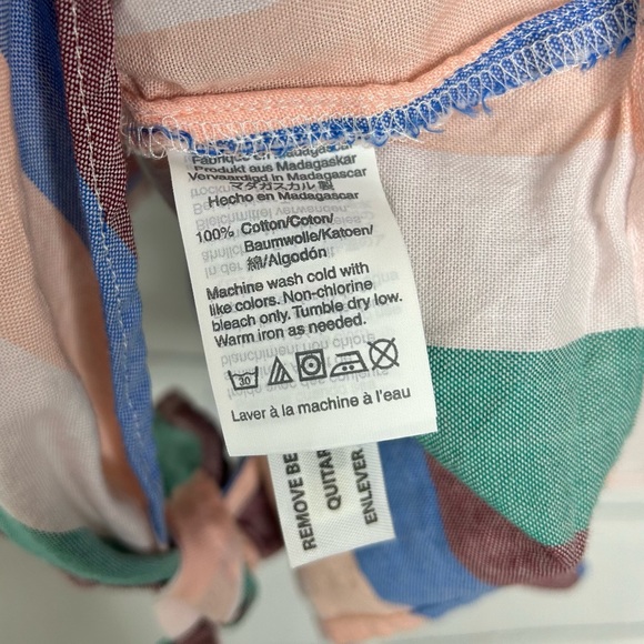 Madewell Novel Tie-Front Button Top in Flagstaff Stripe size small - Picture 7 of 7